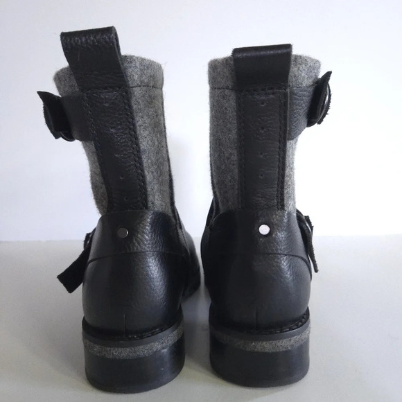 Woolrich Baltimore Harness Boot Leather Wool Lug Sole Moto Bikercore‎ Size 6.5 - Picture 5 of 7